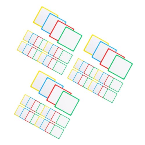 STOBOK 3 Sätze Löschbares Etikett Trocken Abwischbare Etiketten Farbige Magnete Für Whiteboard Magnetband Für Den Unterricht Trocken Abwischbare Karten Weich Magnetisch 16 Stück * 3 von STOBOK