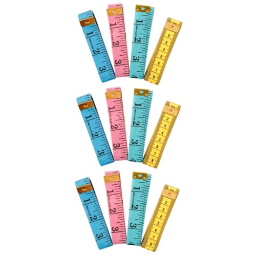 STOBOK 3 Sätze Nähband Besteck Messer Messband Measurement Tape Nähwerkzeug Handwerkzeug Bequemes Maßband Leichte Bänder Professionelle Tapeline Nähzubehör Pvc-kunststoff 4 Stück * 3 von STOBOK