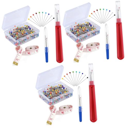 STOBOK 3 Sätze Nahttrenner Stickerei-kits Stickwerkzeug Kreuzstichpackungen Kreuzstich-set Nähwerkzeugsets Maßband Kreuzstich-werkzeugsatz Quilling-werkzeug Professionelles Nähwerkzeug von STOBOK