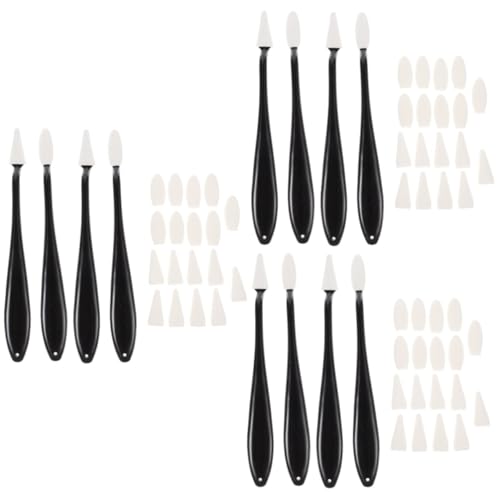 STOBOK 3 Sätze Pinsel Wischen Kunst-mixer Lippenpeeling Gekneteten Radiergummi Zeichnen Schwämme Werkzeuge Zum Mischen Von Pastelltönen Skizzentücher Detail Black Schwamm 4 Stück * 3 von STOBOK