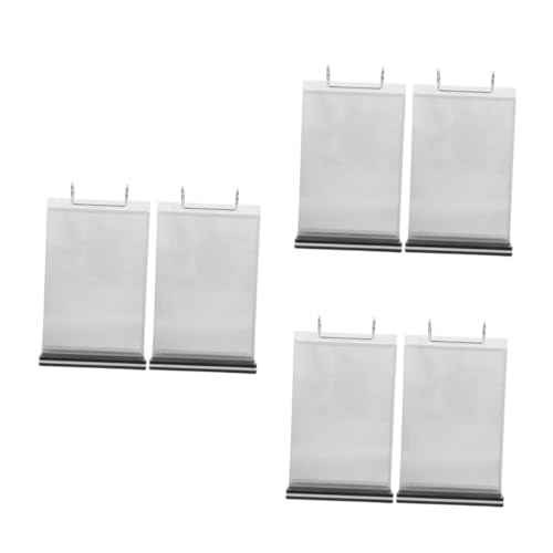 STOBOK 3 Sätze Präsentationsständer Für Menüclips Pvc-menü Etiketten Für Wasserspender Etiketten Für Spülmittelflaschen Flip-rack-menü Monitorständer Besteck Transparent Acryl 2 Stück * 3 von STOBOK