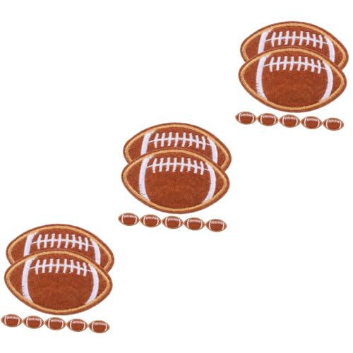 STOBOK 3 Sätze Rugby-patch Kappen Klamotten Schirmmützen Aufnäher Patches Multifunktionale Hutaufnäher Kleiderflicken Selber Machen Cartoon-hut-patches Brown Polyester 12 Stück * 3 von STOBOK