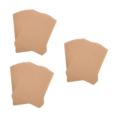 STOBOK 3 Sätze Selbstklebendes Kraftpapier Braunes Druckerpapier Druckeretikett Braunes Papier Leeres Kraftpapier Etiketten Aus Kraftpapier Aufkleberpapier Für Drucker Brown 50 Blatt*3 von STOBOK