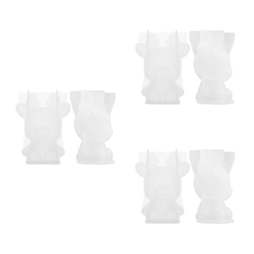 STOBOK 3 Sätze Sika-hirsch-klebeform Dekorform in Tierform Diy-set Für Silikonformen Geweih-gipsformen Epoxidform Für Diy Epoxid-silikon-gießform Tierdekorform Weiß Kieselgel 2 Stück * 3 von STOBOK