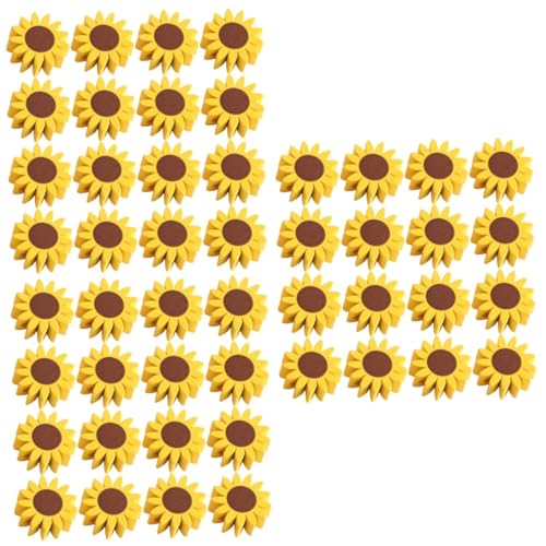 STOBOK 3 Sätze Sonnenblumen-holzperlen Diy Liefert Blumengestufte Tablettperlen Handystativ Perlenkette Bastelset Basteln Abstandsperle Perlenzubehör Selber Machen Yellow 50 Stück * 3 von STOBOK