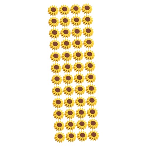 STOBOK 3 Sätze Sonnenblumen-holzperlen Flache Sonnenblumenperlen Diy Liefert Loser Perlenanhänger Massenhandwerk Blumengestufte Tablettperlen Mini-perlen Massenperlen Yellow 50 Stück * 3 von STOBOK