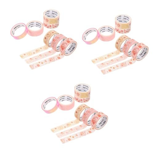 STOBOK 3 Sätze Washi-tape Washi Klebeband Diy-dekoration Diy-band Dekoratives Band Handgemachte Dekoration Druckband Planerband Klebeband Für Scrapbooking Japanisches Papier 7 Rollen * 3 von STOBOK