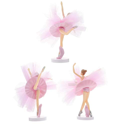 3 Sets Ballerina Mädchen Kuchen Toppers Miniatur Tutu Ballett Mädchen Modell Kuchen Topper wählen Dessert Muffin Kuchen für Hochzeit Baby Geburtstagsfeier von STOBOK