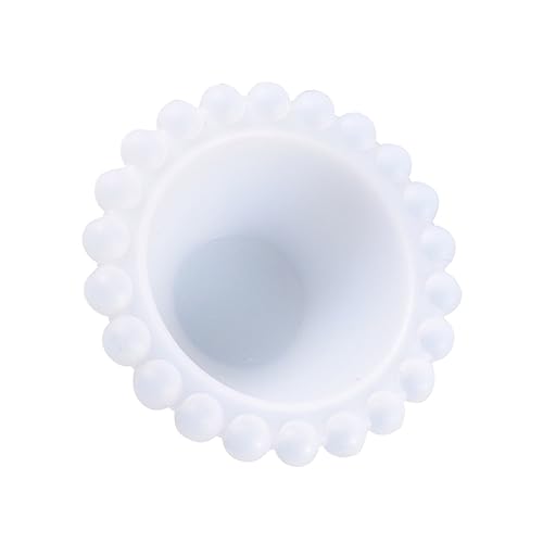 STOBOK 3 Stck. Spitzenschale Form brilliance glossing handwerkzeug DIY Basteln easy putz Mini-Cupcake-Förmchen Farbrührstäbchen Spitze Untertasse Form DIY manuelle Form Kieselgel Weiß von STOBOK