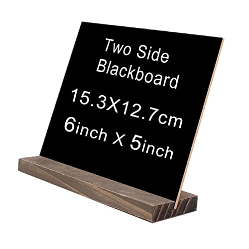 STOBOK 3 Stk kleine Ladentafel Tisch Tafel Kleine Hoteltafel Mini-Tafel Staffelei Tafel write board abziehbar holzbrettchen holzbohlen Tafel mit Holzsockel kleine Holztafel Bambus Black von STOBOK