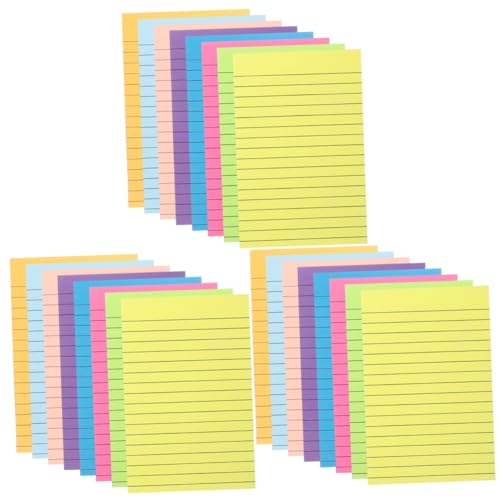 STOBOK 3 Stück 8 Notizbuch linierte Notizen dringende Notizen Highlighter-Tape Textmarker Notizen liniert aufkleber büromaterial Merkzettelbuch Notizblöcke klebrig Klebenotizblöcke Papier von STOBOK