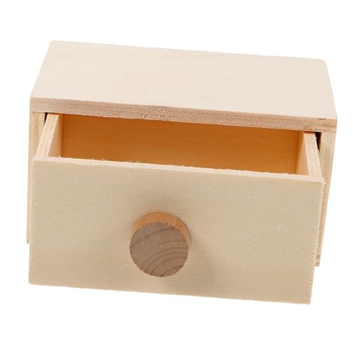 STOBOK 3 Stück Kartons handgefertigte Schmuck-Organizer-Fach unvollendetes Schmuckkästchen Mini kinder kinderwerkstatt Schubladenboxen aus Holz hölzern von STOBOK