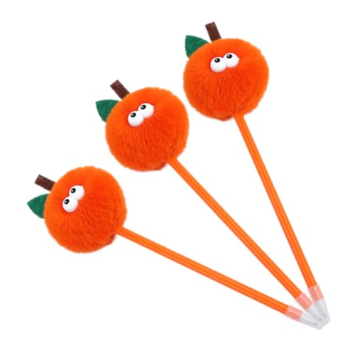 STOBOK 3 Stück Plüsch Kugelschreiber Niedlicher Runder Kugelschreiber Kugel Pompom Stifte Herz Pompom Stift Kawaii Stifte Stift Mit Pompon Mädchen Niedliche Schreibstifte von STOBOK