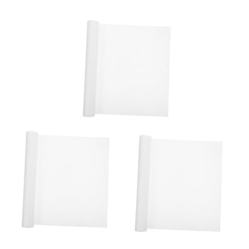 STOBOK 3 Stück Rolle weißes Kopierpapier Bastelpapier Rolle Geschenkverpackung Papier Dekopapier Rolle Geschenkverpackung Rolle Versandzubehör Papier Bastelpapier für Wickeldekor von STOBOK