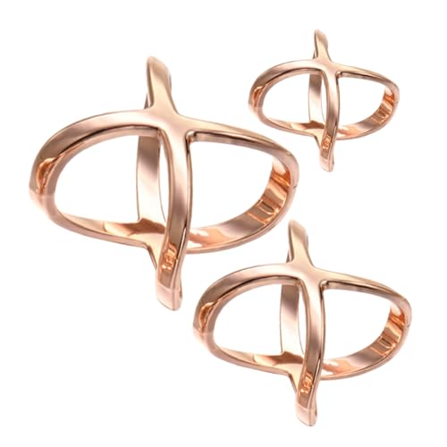 STOBOK 3 Stück Schalring Schal-Clip Schalclips für Damen Schalnadeln und Clips Ringklammern für Eheringe Schalverschluss Schal Ringe Schal-Ring-Clip Schal Ring Schmuck Legierung Rose Gold von STOBOK