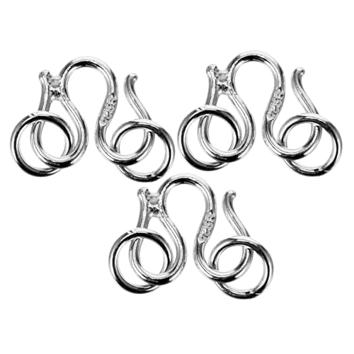 STOBOK 3 Stück Sterling Silber Schmuck Halskette DIY Schnalle Armband Zubehör Armband Schnalle Schmuck DIY Zubehör Schmuck Verschluss Haken Schmuck Verschlüsse Verschluss Für Schmuck DIY von STOBOK