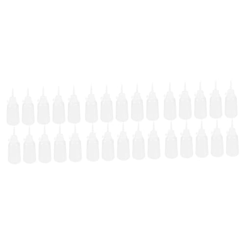 STOBOK 30 Stk Dosierflasche Flaschen mit Quetschverschluss praktische Leimflasche Wasserflasche plastikflasche kunststoffflasche Squeeze-Flaschen Wohnaccessoire kleine Kleberflasche Weiß von STOBOK