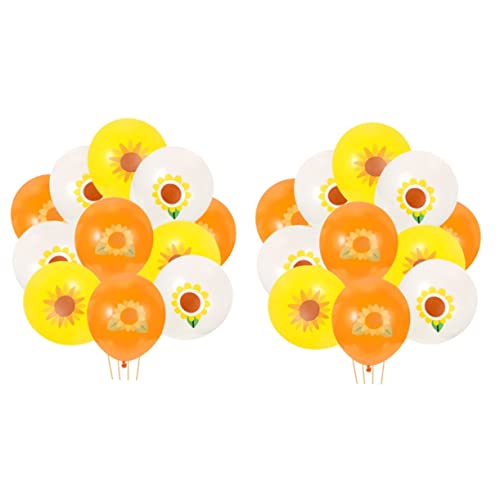 STOBOK 30 Stk Sonnenblumenballon Sonnenblumendekorationen für Partys Hochzeitsdekorationen Hochzeitsballons Sonnenblumen-Mittelstücke für Tische gelbe babypartydekorationen Emulsion von STOBOK