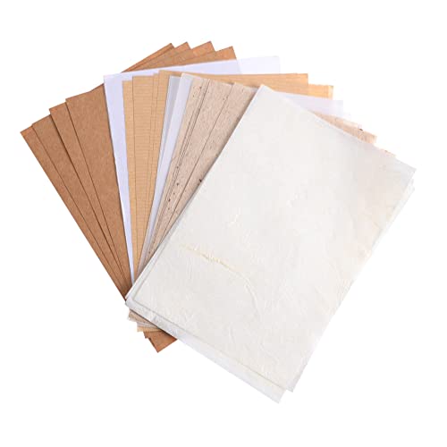 STOBOK 30 Stück Handgemachtes Material Papier Kraftpapier Retro Dekorpapier Deckchen Sammelalbum Handkonto Dekorationspapiere DIY Zubehör Dekorative Hintergrundpapiere DIY von STOBOK