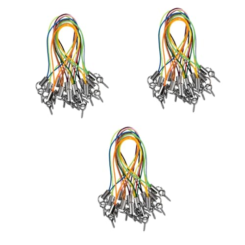 STOBOK 300 Stk Handy-Kettenband namensschild halter handyband mit karabiner Handgemachtes Schmuckzubehör Handyband Leder kurzes Handyseil Schlüsselanhänger aus Telefonseil Hanfseil von STOBOK