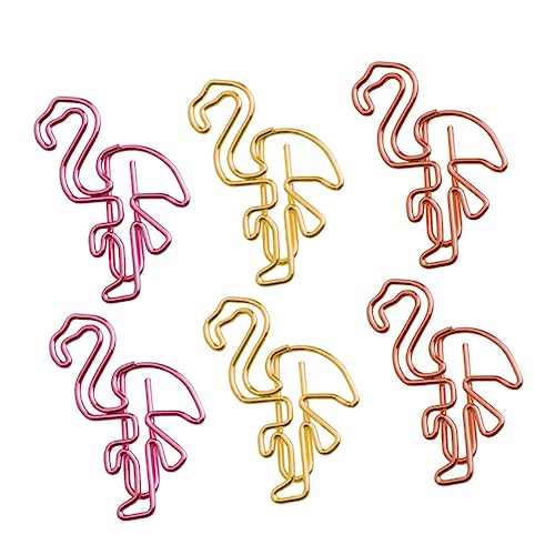 STOBOK 30St geformte Büroklammern bookmarks buch marker karten clip kartenclip für freundinen Papier Flamingo Clips Monitor Schreibwaren Neuheit dokumentieren Aktenklammern von STOBOK