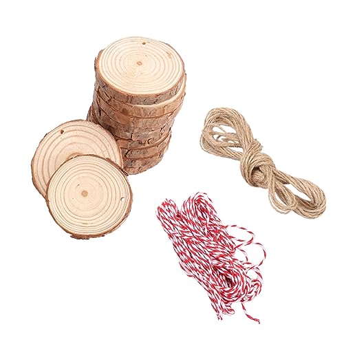 STOBOK 30st Diy Tannenkreise Aus Holz Leere Ornamente Handgefertigte Diy Holzschnitte Heimdekoration Tischuntersetzer Hausdekorationen Für Zu Hause Verzierungen Zum Basteln Hölzern von STOBOK