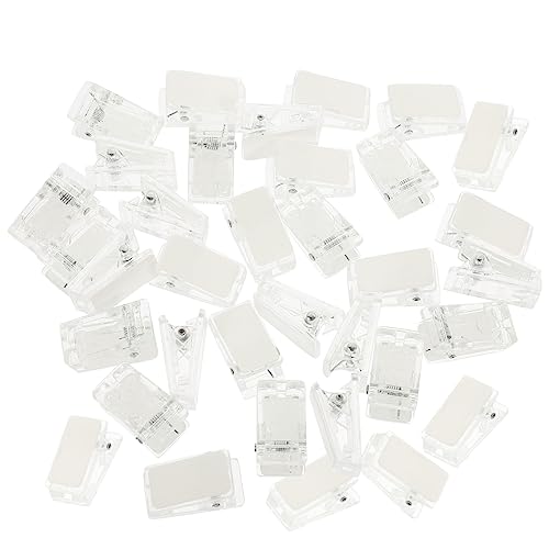 STOBOK 30st Selbst Klebender Clip Mini Schnallen Duschtür-dichtungsstreifen Kabelhalter-clips Abdichten Transparent Kabine Punkte Bausatz Klebeband Frühling Teppich Lesezeichen Ösen Eisen von STOBOK