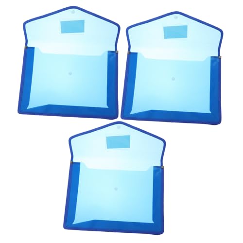 STOBOK 3St A4 Aktentasche Organisator der Papieraufbewahrung blaue Ordner Unterlagen recycelbar aufbewahrungssack storage pockets Dokumentenmappen praktische Aktentaschen Stoff Blue von STOBOK