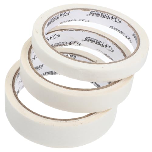 STOBOK 3St Abdeckband Papier Handwerkszubehör Zeichenband dünnes Klebeband Beschriftungsband Malerband DIY-Klebeband Kunst- und Bastelband Farbband wasserdichtes Nahtband Band machen Weiß von STOBOK