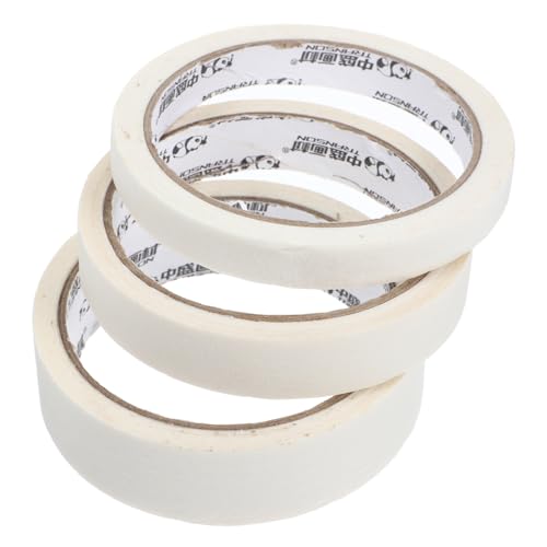 STOBOK 3St Abdeckband Papier Handwerkszubehör dünnes Klebeband Farbband Nahtband Beschriftungsband selbstklebendes Malerband Band machen Zeichnen von Malerband DIY-Klebeband Weiß von STOBOK