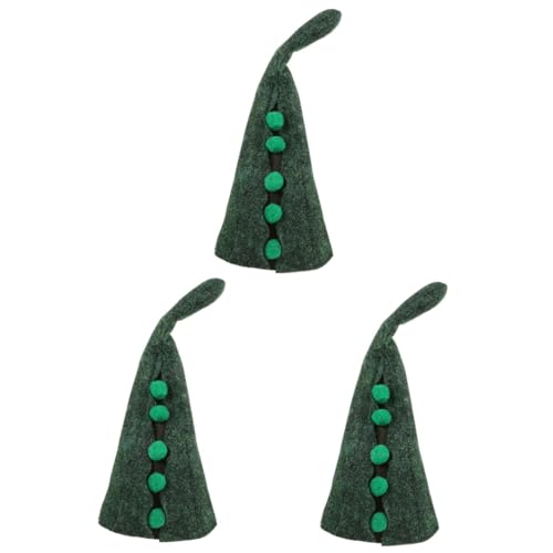 STOBOK 3St Erbsenhut Kronenhut für Kostüme Cosplay-Perücke Hüte anziehen Halloween- Kostümzubehör Kostümhut Maskerade-Kostüm-Hut Cosplay-Party-Requisite gefühlt Olive Green von STOBOK