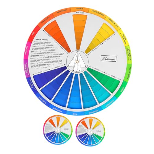 STOBOK 3St Farbpalette Innenarchitektur-Farbrad Farbräder für den Künstler Quiller-Farbrad Farbrad für kreatives Farbrad Klasse Lehrmittel Farbmischtabelle Farbkarte Papier von STOBOK