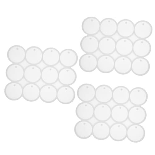 STOBOK 3St Kristall-Epoxy-Form Epoxidformen Silikonformen für Halskettenanhänger Harzform Bastelform Silikon Gießform Silikonformen Harz Formen für Harzguss Kieselgel Weiß von STOBOK