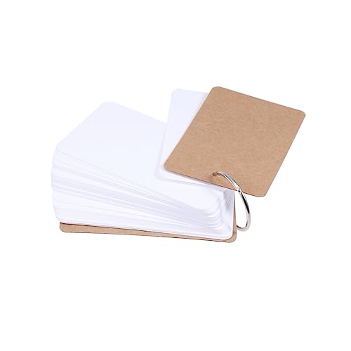 STOBOK 3St Notizblock Flash- -Karten Mini-Notebooks Masse Ordner Notizblöcke Bulk-Notizbücher Wortkarte bookmarks book marks notizhalter tiarys kreative Notizblöcke Mini-Notizbuch Weiß von STOBOK