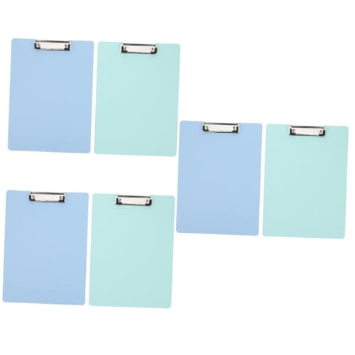 STOBOK 3sets A4 Ordnertafel Schreibunterlage Schule Schreibbrett Für Schule Klemmbrett Aus Papier Klemmbretter Zeichnen Clips Schreibgrundplatte Schüler-a4-klemmbretter Plastik 2pcs*3 von STOBOK