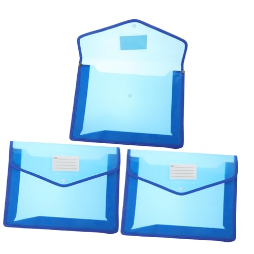 STOBOK 3st A4 Aktentasche Dokumentenmappe Quittungshalter-organisator A4-tasche Aktentasche Fürs Büro Aktenordner Der Schule Mesh-dokumententasche Dokumentenordner Aluminiumlegierung Blue von STOBOK