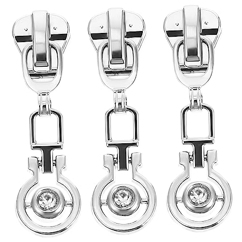 STOBOK 3st Reißverschluss Jacke Reißverschlüsse Strass Zipper Pull Reparatur Zipper Pull Ersatz Zipper Slider Ersatz Zipper Teile Pull Tab Sliders Zipper Charme Kleidung Metall Suite von STOBOK