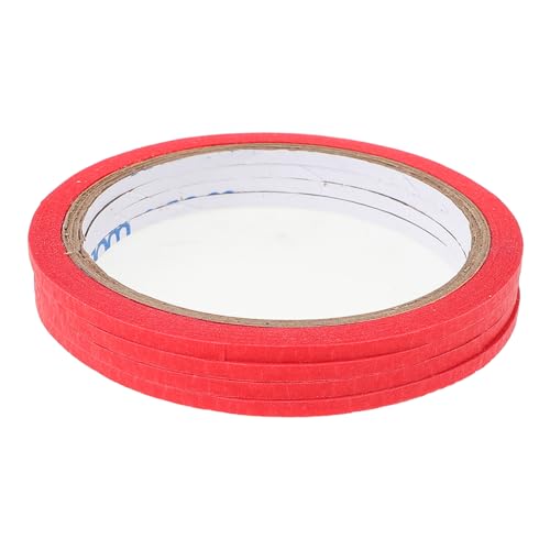 STOBOK 4 Rollen Kleiderband Klebeband Für Kleidung Abdeckbänder Für Kleidung Selbstgemachte Abklebebänder Mehrzweckband Diy Klebeband Kleidungsortungsband Kunstklebeband Papier Rot von STOBOK