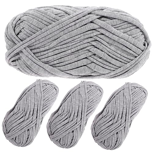 STOBOK 4 Rollen Wollknäuel knitting wool verkleidungsaccessoires Strickgarn für Decken Handstrickgarn Zopfnadeln zum Stricken Bausatz Häkelgarn Garn zum Häkeln Abstand Polyester Grey von STOBOK