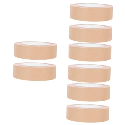 STOBOK 4 Sätze Aquarell-malband Wassermalerei-klebeband Wasseraktiviertes Klebeband Streifen Klebebandspender Süß Paketklebeband Aus Karton Rahmenzubehör Papier Light Brown 2 Rollen * 4 von STOBOK