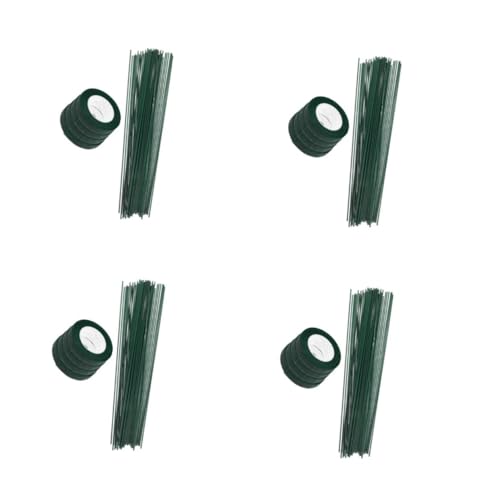 STOBOK 4 Sätze Blumenband-set Grünes Blumenband Blumenzubehörband 3d-malstift Nachfüllungen Für 3d-doodler-stifte Handgemachtes Klebeband Miniatur-dekorationen Rosenband Eisendraht Green von STOBOK