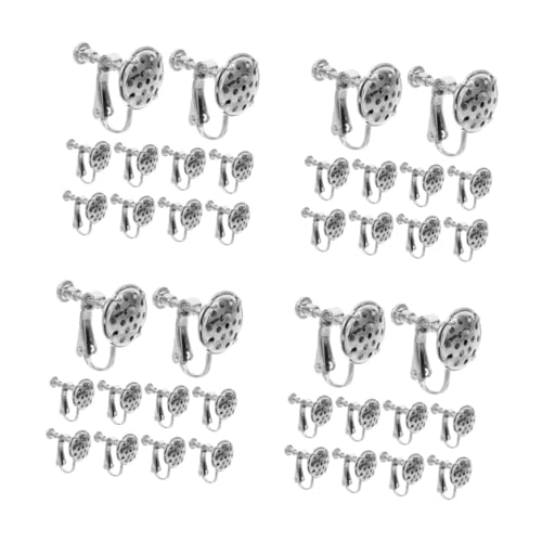 STOBOK 4 Sätze Duschkopf-ohrringe Diy-ohrringe Set Mit Baumelnden Ohrringhaken Ohrhaken Selber Machen Ohrringe Machen Haken Diy Handgefertigte Ohrhaken Metall Silver 10 Stück * 4 von STOBOK