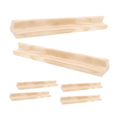 STOBOK 4 Sätze Holzdekorationen Domino-Halter-Fach Dominoständer Aus Holz Dominoständer Selber Machen Dominoständer Für Den Mexikanischen Zug Domino-tabletts Khaki 6 Stück * 4 von STOBOK