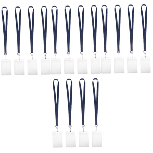 STOBOK 4 Sätze Id-schlüsselband Ausweishalter Ausweistasche Ausweiskartenclip Ausweiskartenhalter Mitarbeiterausweise Kartenhüllen Schutzhüllen Für Karten Id-inhaber Pvc Navy 4 Stück * 4 von STOBOK