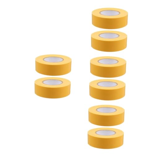 STOBOK 4 Sätze Kein Klebeband Werkzeug Markieren Farbiges Markierungsband Dekorationsband Gelbes Markierungsband Dünnes Markierungsband Nützliches Markierungsband Pvc Yellow 2 Stück * 4 von STOBOK