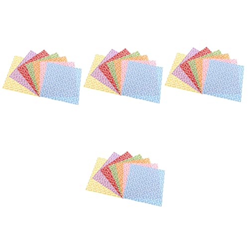 STOBOK 4 Sätze Kleine Stoffgruppe Quilt-Kits Streifen Vlies Bastelmaterial Bastel Materialien Bettwäsche Drucken Von Patchwork Stoffe Zum Nähen Und Quilten Baumwolle 7 Blatt * 4 von STOBOK