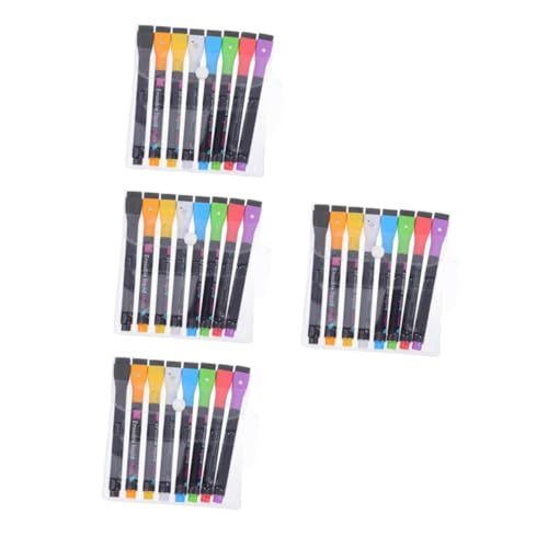 STOBOK 4 Sätze Löschbarer Lampenstift Magnetischer Trocken Abwischbarer Marker Magnetische Whiteboard-marker Magnetische Trocken Abwischbare Marker Whiteboardstift Pp 8 Stück * 4 von STOBOK