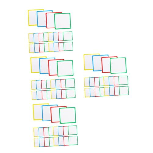 STOBOK 4 Sätze Löschbares Etikett Klare Weiße Tafel Magnetische Trocken Abwischbare Tafel Trocken Abwischbare Etiketten Trocken Abwischbare Magnetische Etiketten Weiße 16 Stück * 4 von STOBOK