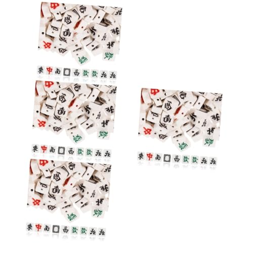 STOBOK 4 Sätze Mahjong-perlen Scheibenperlen Aus Ton Perlen-kit Mahjong Freundschaftsarmband Perlen Schmuck Tonperlen Modern Mahjongg Majong-ohrringe Polymer-ton 100 Stück * 4 von STOBOK