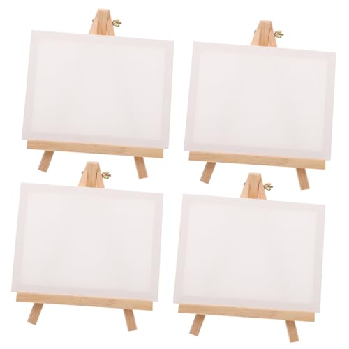 STOBOK 4 Sätze Mini- acrylbilder fotorahmen set spiegel rahmen mini leinwände bilderrahmen-set Malstaffelei Ölgemäldezubehör Mini- - handgefertigte DIY-Malleinwand hölzern von STOBOK